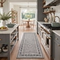 thumbnail image 1 of GENIMO 2'x7' Runner Rug, Machine Washable Non Slip Low Pile Hallway Runner Rug for Kitchen Laundry Room, Persian Geometric, ONYXBLOOM, 1 of 5