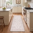 thumbnail image 1 of GENIMO 2'x7' Runner Rug, Machine Washable Non Slip Low Pile Hallway Runner Rug for Kitchen Laundry Room, Vintage Persian Diamond, AMBER VINE, 1 of 5