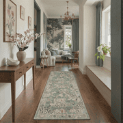 GENIMO 2'x7' Runner Rug, Washable Non Slip Soft Leopard Print Hallway Runner for Kitchen Entryway Laundry Room, Dusty Sa