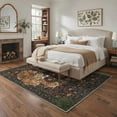 thumbnail image 1 of GENIMO 5'x7' Animal Print Area Rug for Living Room, Machine Washable Non Slip Low Pile Rug for Bedroom Dining Room, Smoky Green, 1 of 7