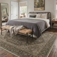 thumbnail image 1 of GENIMO 5'x7' Area Rug for Living Room, Machine Washable Non Slip Low Pile Rug for Bedroom Dining Room, Distressed Persian Diamond, Dusty Taupe, 1 of 6