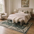 thumbnail image 1 of GENIMO 5'x7' Area Rug for Living Room, Machine Washable Non Slip Low Pile Rug for Bedroom Dining Room, Muted Persian, Dusty Emerald, 1 of 5