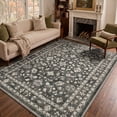 Flora Machine GENIMO 5'x7' Area Rug for Living Room, Machine Washable Non Slip Low ...