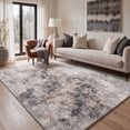 thumbnail image 1 of GENIMO 5'x7' Geometric Abstract Area Rug for Living Room, Machine Washable Non Slip Low Pile Rug for Bedroom Dining Room, Dusty Greige, 1 of 5
