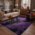 thumbnail image 1 of GENIMO 5'x7' Halloween Area Rug for Living Room, Washable Non Slip Soft Boho Celestial Indoor Rug for Bedroom Dining Room Home Office, Nebula Purple, 1 of 6