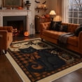 thumbnail image 1 of GENIMO 5'x7' Halloween Area Rug for Living Room, Washable Non Slip Soft Vintage Cat Indoor Rug for Bedroom Dining Room Home Office, Vintage Orange, 1 of 6