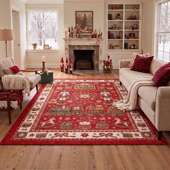 Vintage Rug GENIMO 6'x9' Area Rug for Living Room, Washable Non Slip Soft Vintage ...