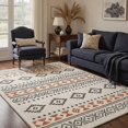 thumbnail image 1 of GENIMO 8'x10' Area Rug for Living Room, Large Machine Washable Non Slip Low Pile Rug for Bedroom Dining Room, Boho Bohemian, Warm Terracotta, 1 of 6