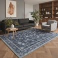 thumbnail image 1 of GENIMO 8'x10' Area Rug for Living Room, Large Machine Washable Non Slip Low Pile Rug for Bedroom Dining Room, Timeless Persian, Dusty Navy, 1 of 7