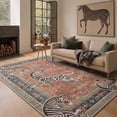 thumbnail image 1 of GENIMO 8'x10' Area Rug for Living Room, Washable Non Slip Soft Zebra Print Rug for Bedroom Dining Room Home Office, Rust Red, 1 of 10