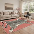 thumbnail image 1 of GENIMO 8'x10' Rug for Living Room, Large Machine Washable Non Slip Low Pile Area Rug for Bedroom Dining Room, Natural Animal Print, Dusty Rose, 1 of 5