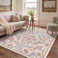 thumbnail image 1 of GENIMO 8'x10' Rug for Living Room, Large Machine Washable Non Slip Low Pile Area Rug for Bedroom Dining Room, Soft Modern Art, OCHRE PETAL, 1 of 5