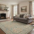 thumbnail image 1 of GENIMO 8'x10' Soft Craft Art Area Rug for Living Room, Large Machine Washable Non Slip Low Pile Rug for Bedroom Dining Room, Dusty Blue, 1 of 6