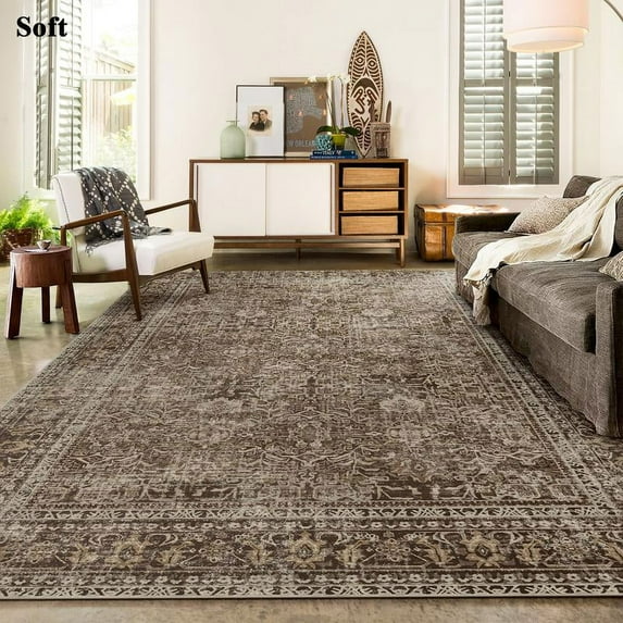 GENIMO Area Rug Non Slip Rug, Hallway Runner Rug, Lightweiht Mat, Machine Washable Low Pile Rugs for Living Room, Entryway, Bedroom, Kitchen and Corridor