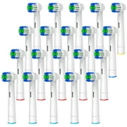 GENKENT 20 Pack Replacement Toothbrush Brush Heads for Braun Oral-b Vitality Clean