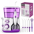 thumbnail image 1 of GENKENT Water Flosser for Teeth Cleaning, 800ml Large Tank Oral Irrigator for Home Use, 10 Pressure Modes with 5 Jet Tips, Purple, 1 of 9