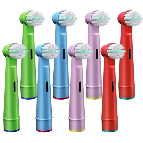 GENKENT Replacement Toothbrush Heads for Kids Compatible with Oral-B Kids Electric Toothbrushes, 8 Pack Soft Bristle Brush Head Refills, Ages 3-12