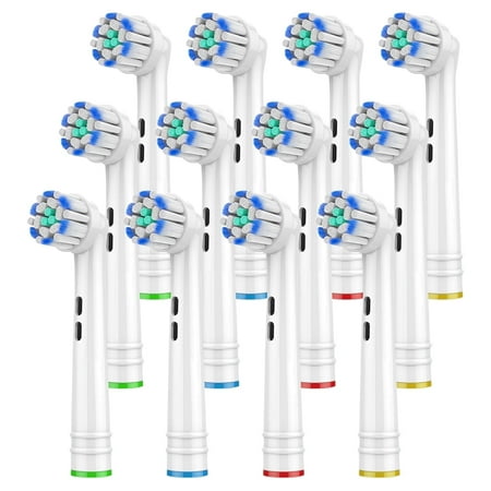 GENKENT Replacement Toothbrush Heads Compatible with Oral B, Sensitive Teeth Gums Clean Electric Toothbrush Heads Refill, 12 Pcs