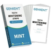 GENKENT Teeth Whitening Strips, 7 Treatments Teeth Whitener Non-Sensitive Dry Strip Technology for Smoke Coffee Stain Remove, Mint Flavor