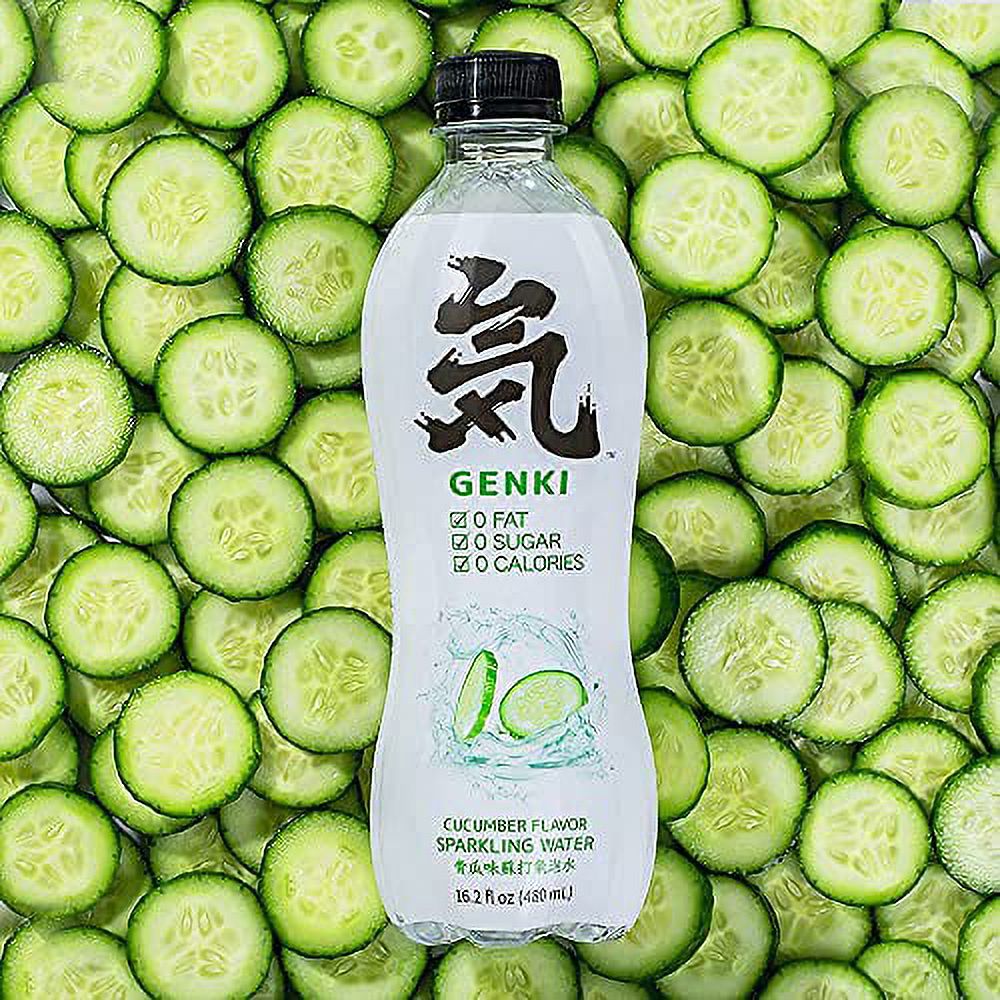 GENKI FOREST Sparkling Water Cucumber Flavor, 0 sugar, 0 calories, 100