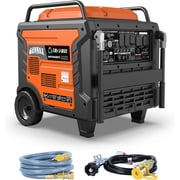 GENMAX 17000W Peak Tri-Fuel Inverter Generator, 2-Wire Auto Start Stop, Ultra Quiet with CO Sensor, Dual 50A Outlets, EPA Certified for Home Backup & Construction