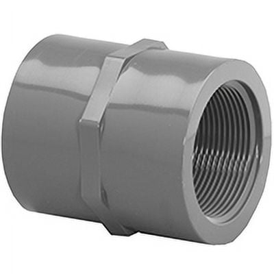 Thrifco Plumbing 8213774 2 Inch Threaded X Threaded Pvc Coupling Sch 80