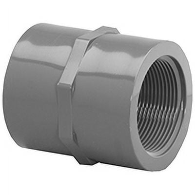 GENOVA 300 Series 301248 Pipe Coupler, 1-1/4 in FIP, Gray