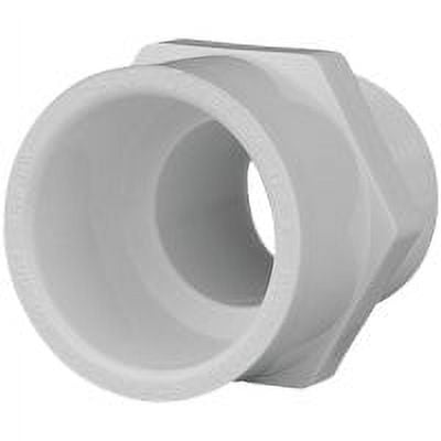 GENOVA 300 Series 30407 Pipe Adapter 3/4 in Slip 3/4 in MIP White