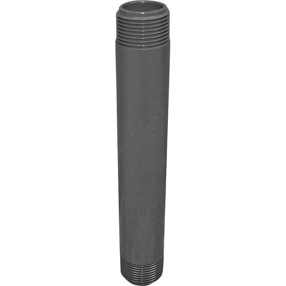 GENOVA 3404080 Pipe Nipple, 3/4 in MIP x MIP, 8 in L, Gray
