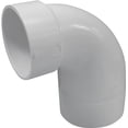 thumbnail image 1 of Canplas 193103 Reducing Closet Bend Pipe Elbow, 4 x 3 in, Spigot x Hub, 90 deg Angle, PVC, White, 1 of 1