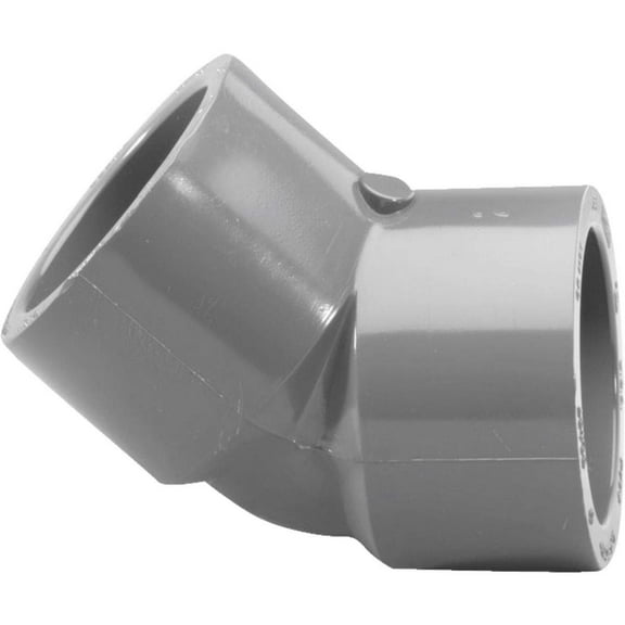 GENOVA INC 08309 1800 Charlotte Pipe & Foundry Pvc 45 Degree Elbow 1-1/2" Gray