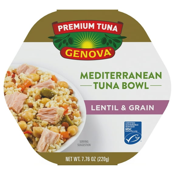 Genova Premium Tuna Mediterranean Lentil & Grain Salad Bowl 7.76 oz.
