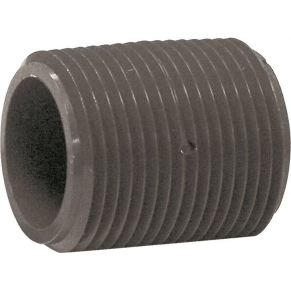GENOVA P-1-CL Pipe Nipple, 1 in, NPT, PVC, Gray, SCH 80 Schedule