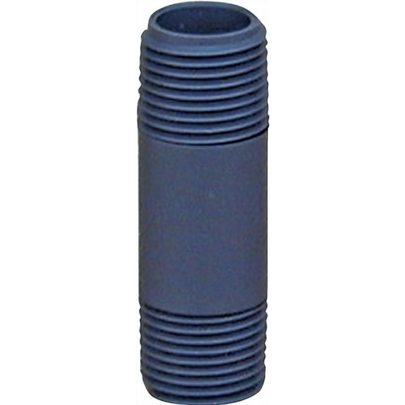 Genova 300 Series P-12-2 Pipe Nipple, 1/2 in, MIP, PVC, Gray, SCH 80 Schedule, 2 in L