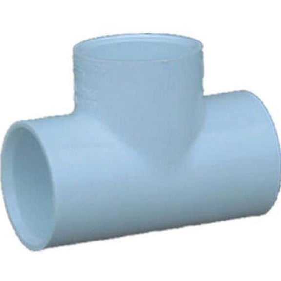 Genova Products Reducing Tee PVC Fitting - 2" x 2" x 1", White, 2in to 1 Tee