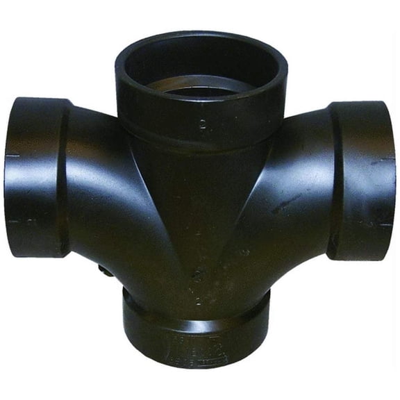 Charlotte Pipe Double Sanitary Tee - Plastic, 2 In - Multicolor
