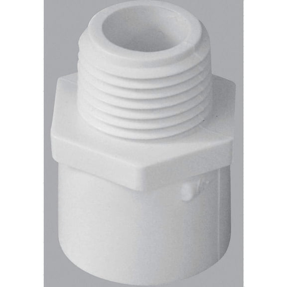 Genova Products Pipe Adapter - PVC, 1-1/2" Slip x 2" Male Iron Pipe, 1-1/2" to 2"