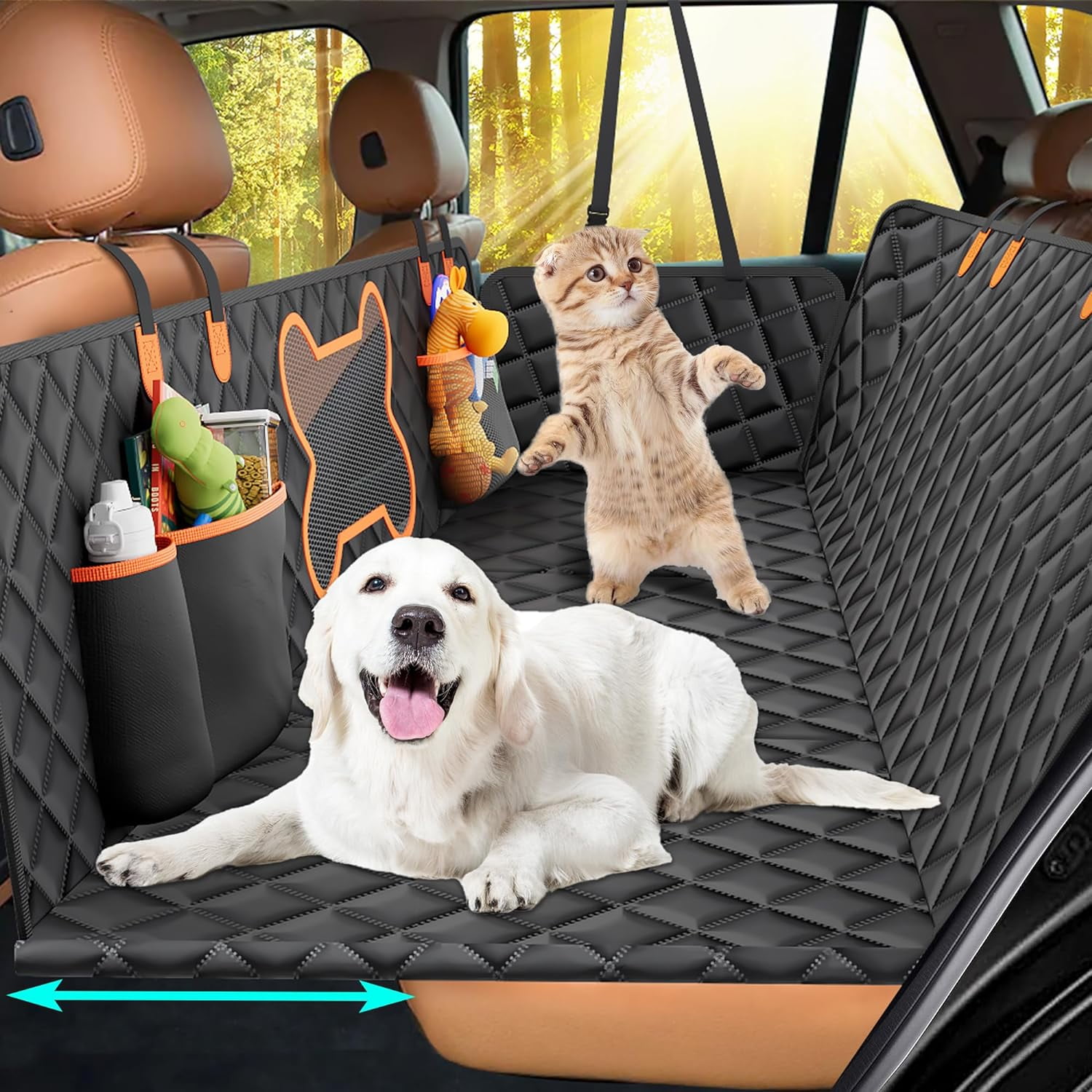 GENREEN Front Dog Car Seat Cover for SUV, Trucks, Sedans.