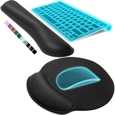 Emlimny Memory Foam Mouse Pad with Wrist Rest, 2 Count, 1 Pack