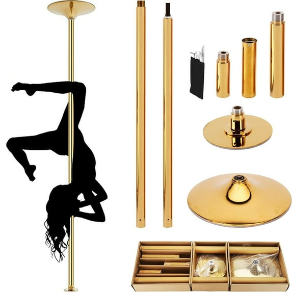 Tattom Stripper Poles 45mm Removable Dance Pole Set Spinning Pole Dance Portable Static Fitness Dancing Pole Kit for Exercise Club Party Pub Home Gym