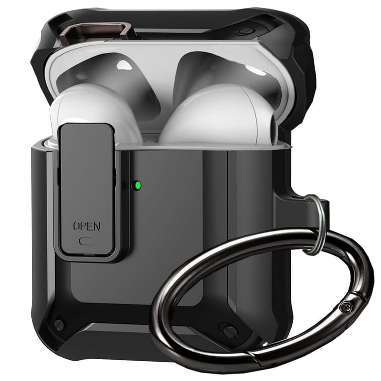 GENREEN for Airpods Case 2nd 1st Generation Lock, Rugged Armor