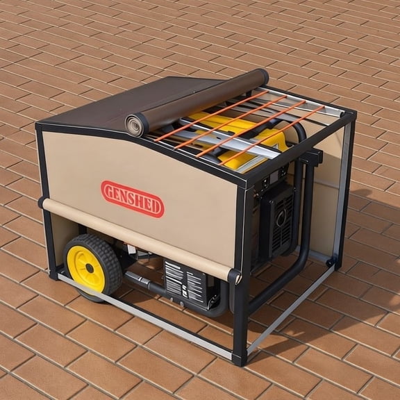 GENSHED Generator Shed For Storing & Running Generator Outdoor - Combining Generator Covers While Running & Generator Covers for Outside Storage into one (GCE)