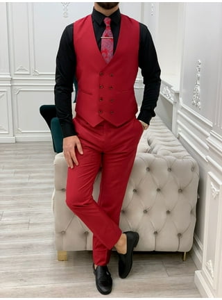 GENT WITH Men’s Royal Blue 3 Piece Slim Fit Suit, Italian Designed Suit,  Wedding Groom Party Wear Coat Pants