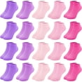 thumbnail image 1 of GENTABY 20 Pairs Toddler Girls Ankle Socks, Low Cut Short Soft Socks for Girls Kids Children Aged 1-13, 1 of 7