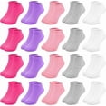 thumbnail image 1 of GENTABY 20 Pairs Toddler Girls Ankle Socks, Low Cut Short Soft Socks for Girls Kids Children Aged 1-13, 1 of 7