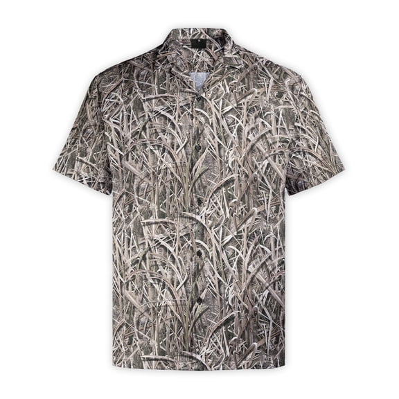 GENTAVARO Men's Breathable Camo Hawaiian Shirt, Lightweight Quick Dry Short Sleeve Button Down, Size 2XL
