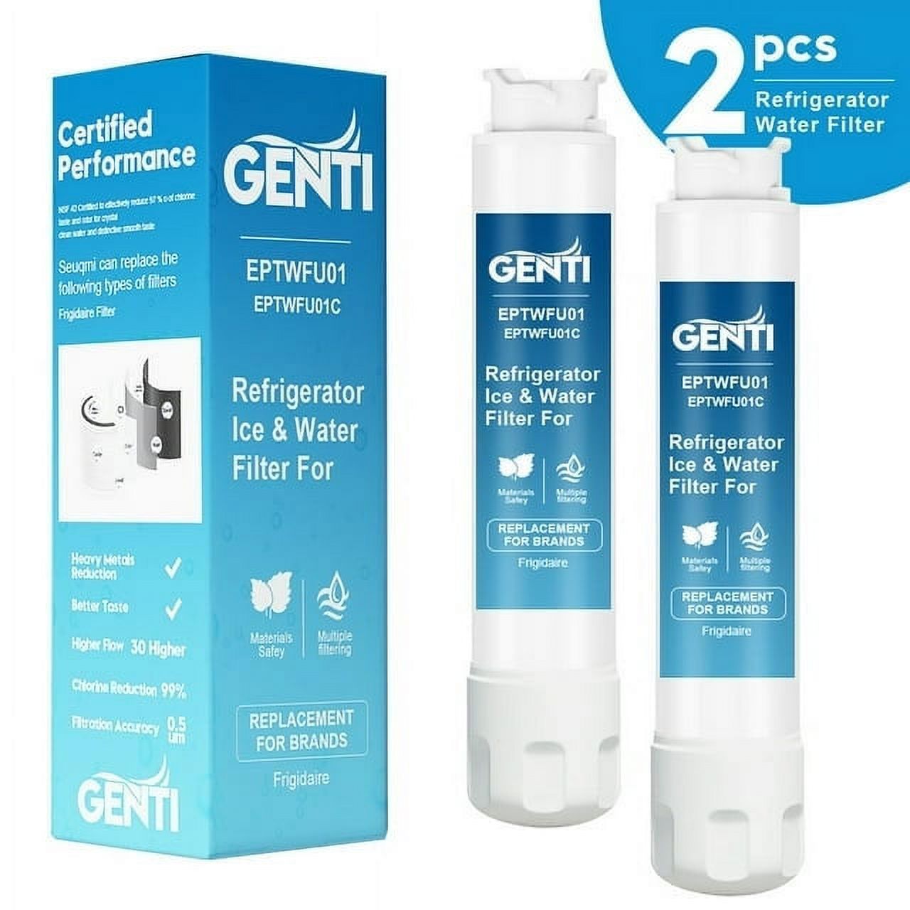 GENTI Refrigerator Water Filter Compatible with Frigidaire® EPTWFU01