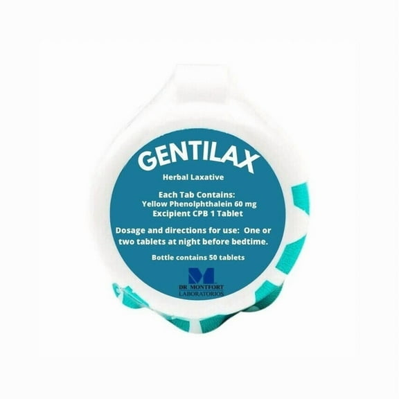 GENTILAX herbal laxative 50 NATURAL TABS Dr Montfort Laxante 60mg