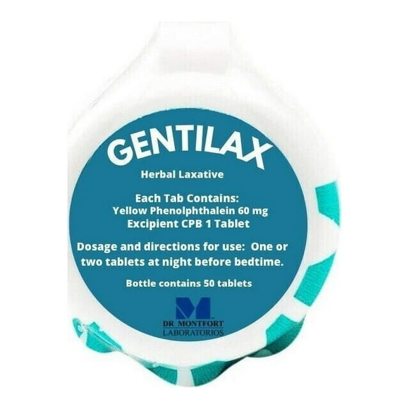 GENTILAX herbal laxative 50 NATURAL TABS Dr Montfort Laxante 60mg