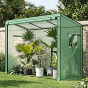 GENTINGBRO Portable Mini Greenhouse Small Green House with Waterproof Pad Plant Cover Tent for Garden Small Plants Indoor Outdoor, Green PE